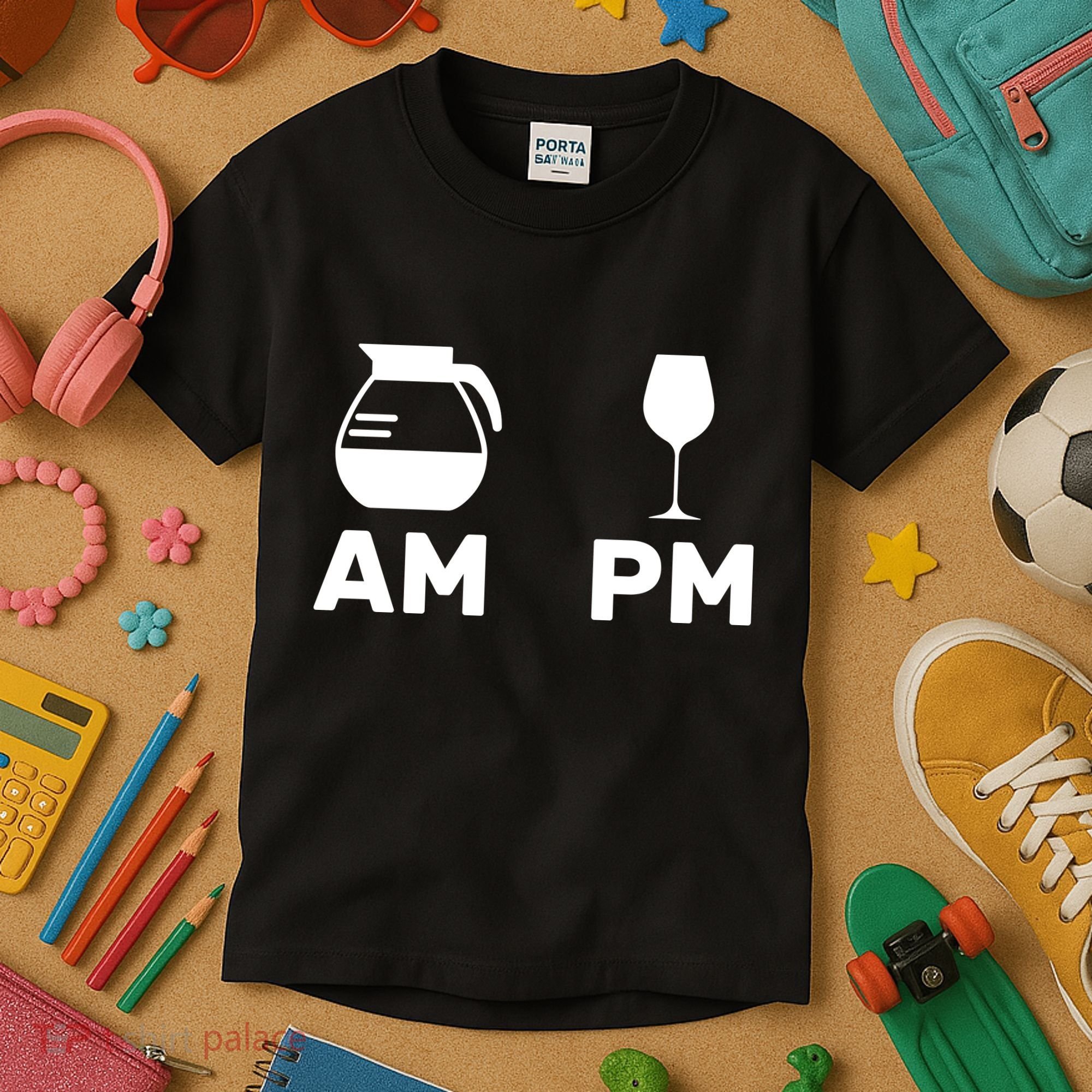 Coffee and Wine Kids T-Shirt