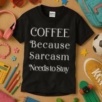 Coffee Because Sarcasm Needs To Stay Hydrated Kids T-Shirt thumb 3