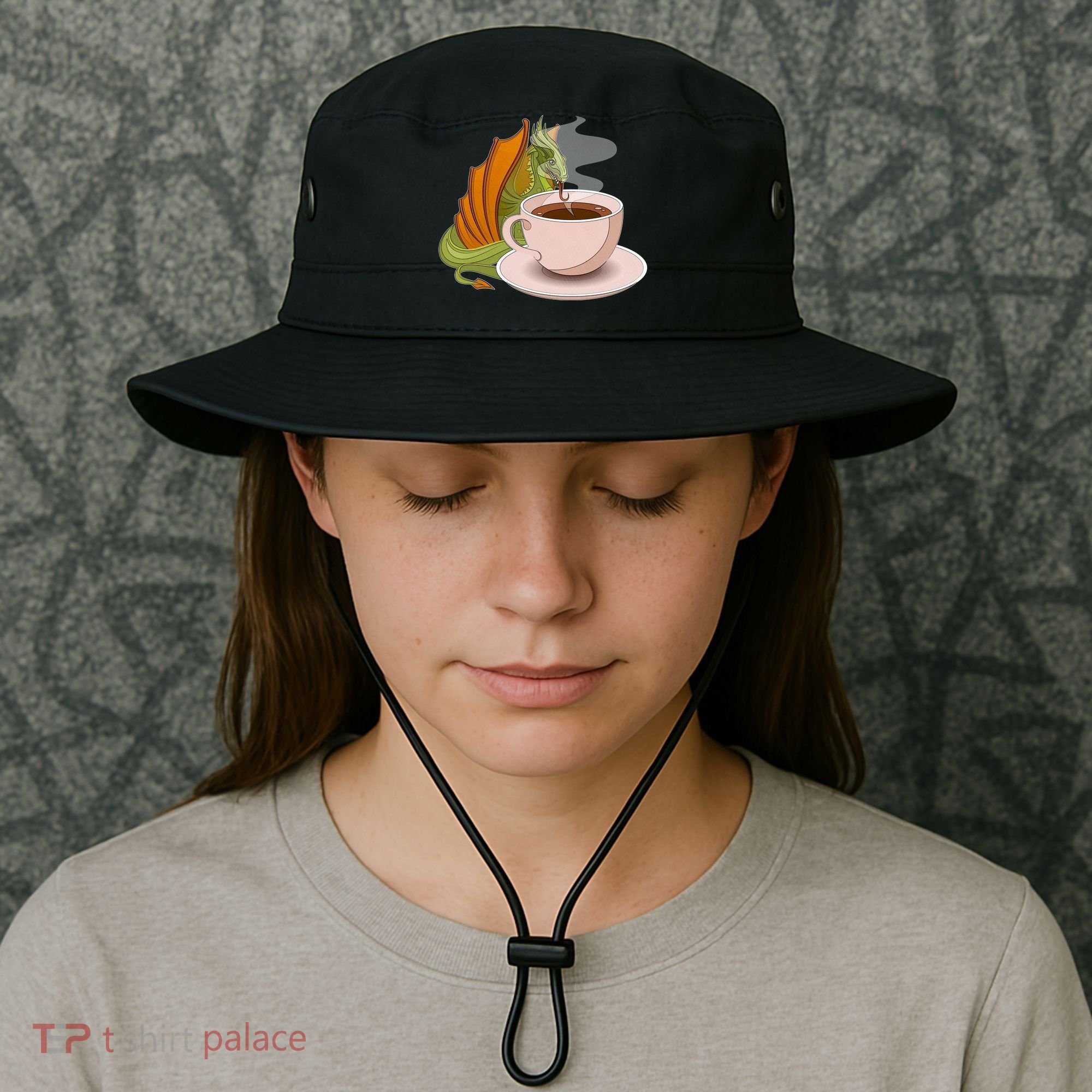 Coffee Caffeine Dragon Bucket Hat