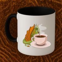 Coffee Caffeine Dragon Coffee Mug thumb 2
