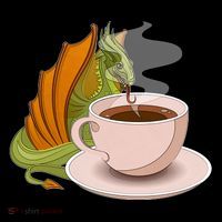 Coffee Caffeine Dragon Women's Hoodie thumb 2