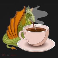 Coffee Caffeine Dragon Ornament thumb 1