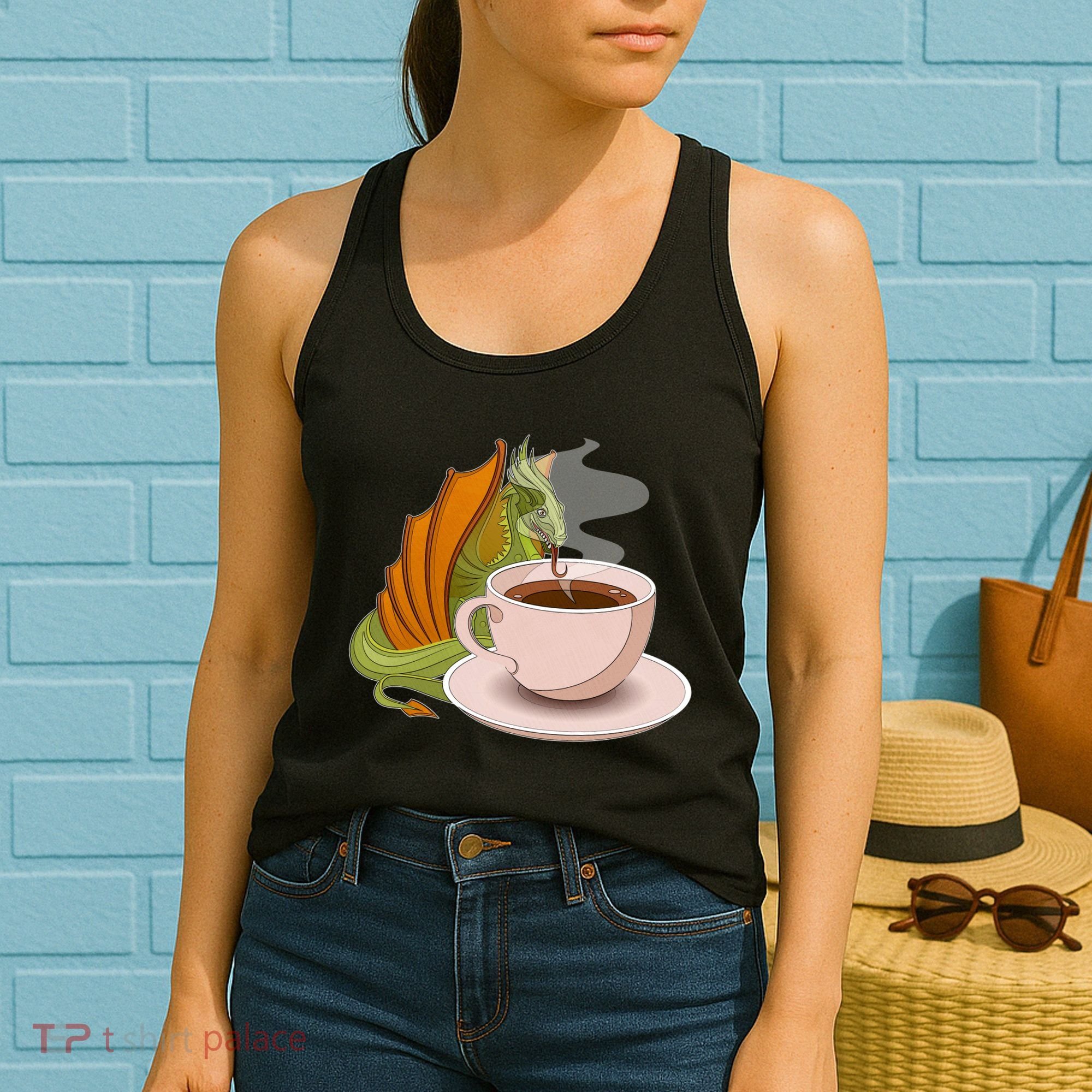 Coffee Caffeine Dragon Women's Tank Top