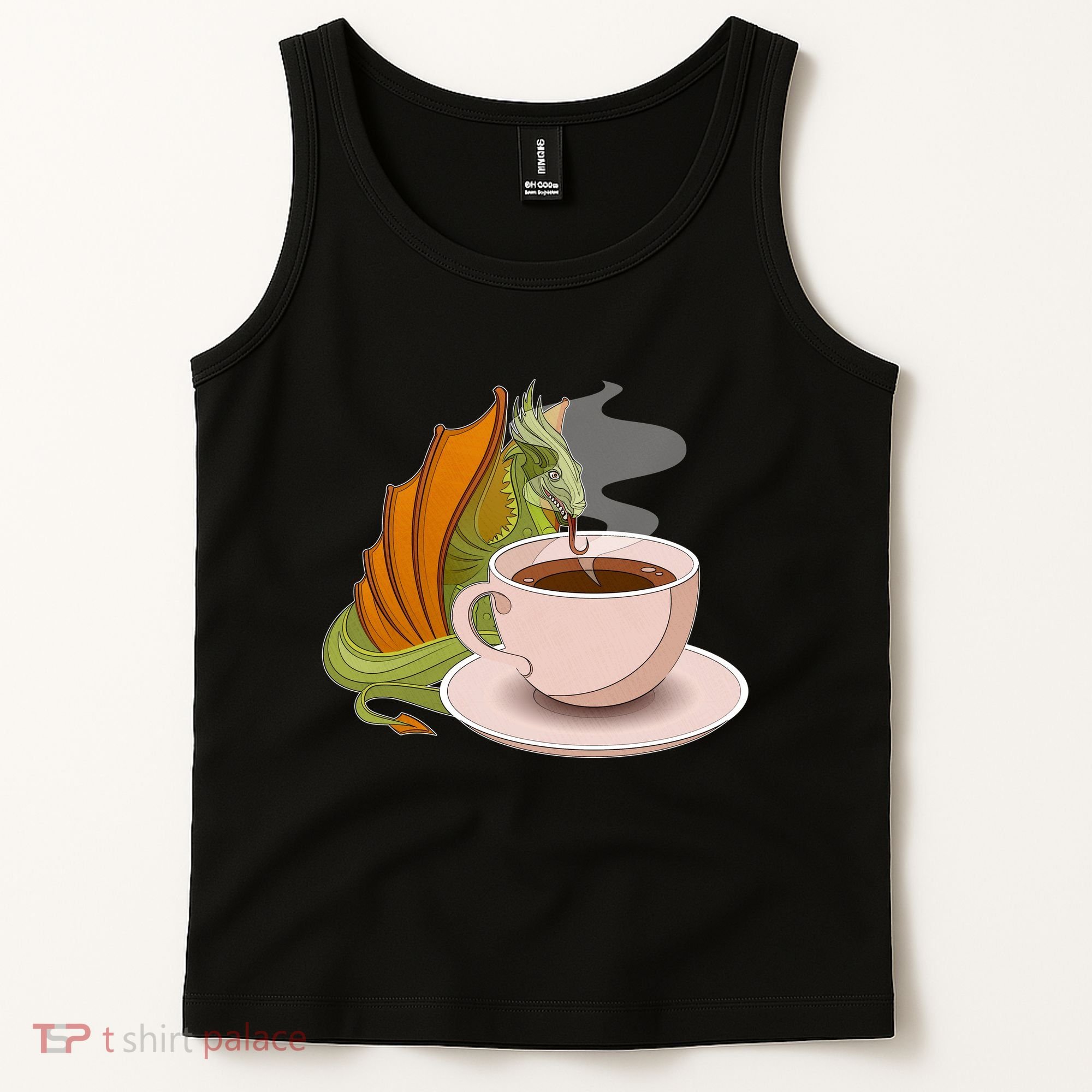 Coffee Caffeine Dragon Tank Top