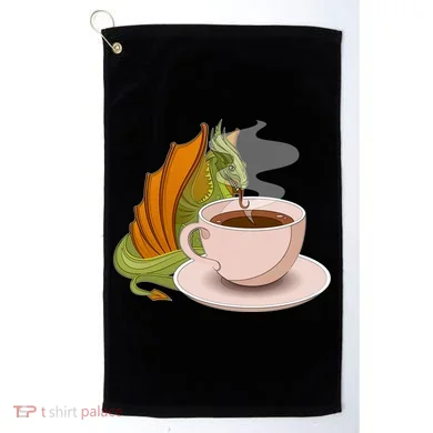 Coffee Caffeine Dragon Golf Towel