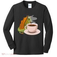 Coffee Caffeine Dragon Kids Long Sleeve Shirt thumb 0