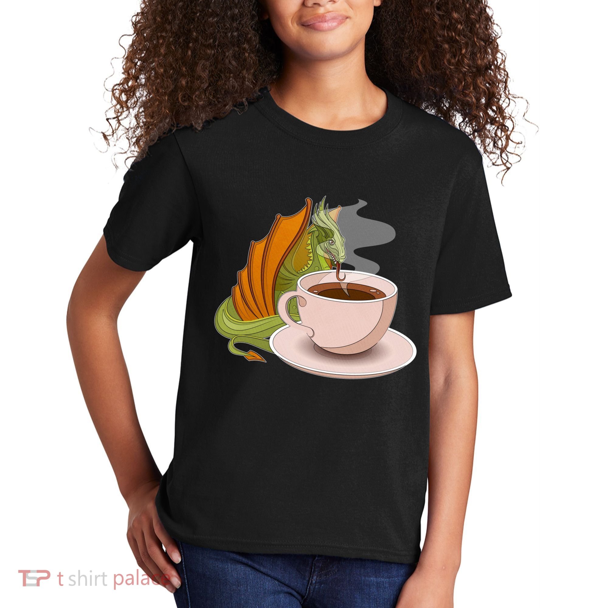 Coffee Caffeine Dragon Kids T-Shirt