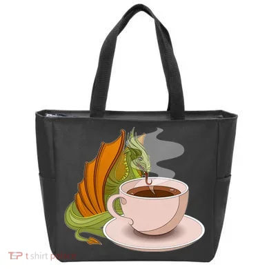 Coffee Caffeine Dragon Tote Bag
