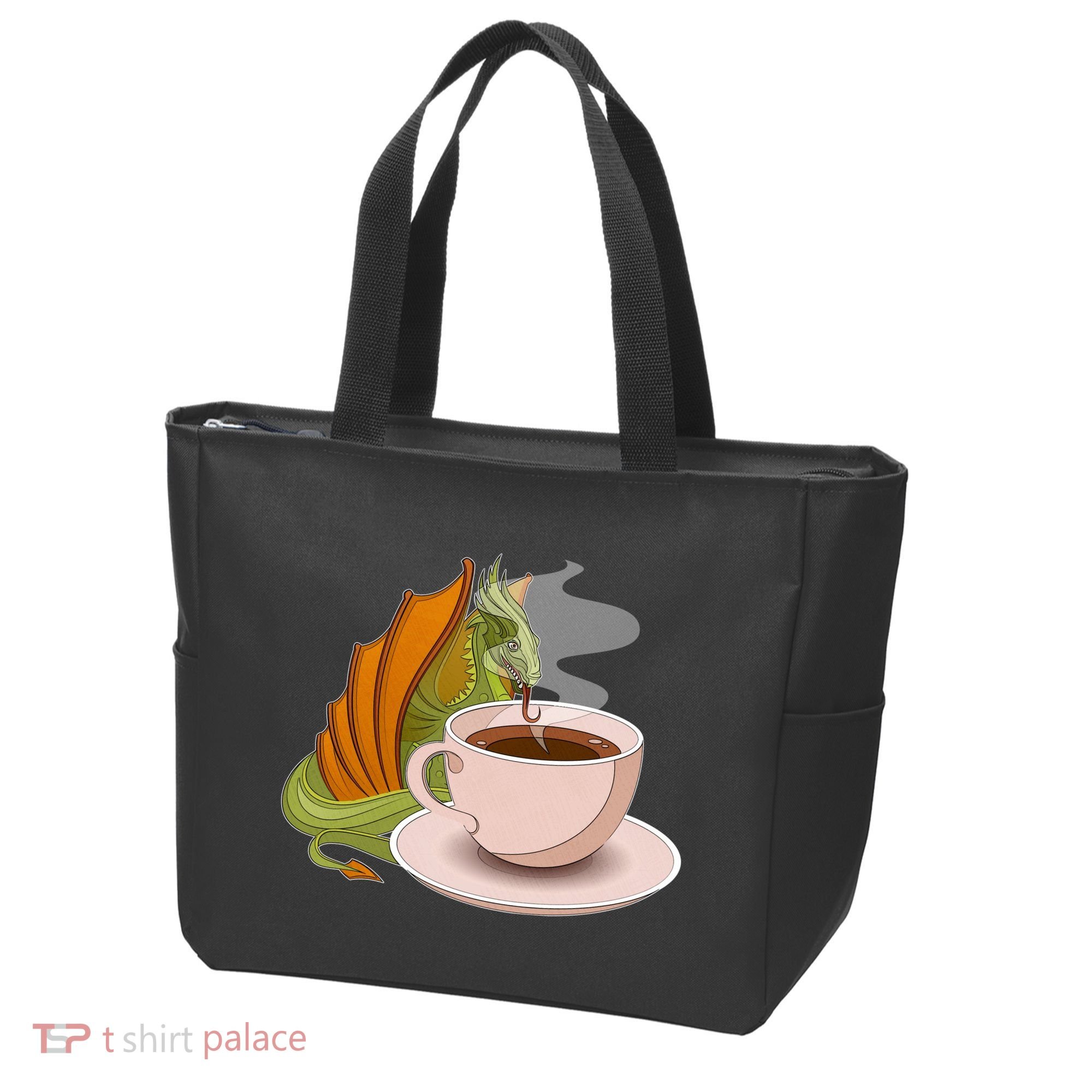 Coffee Caffeine Dragon Tote Bag