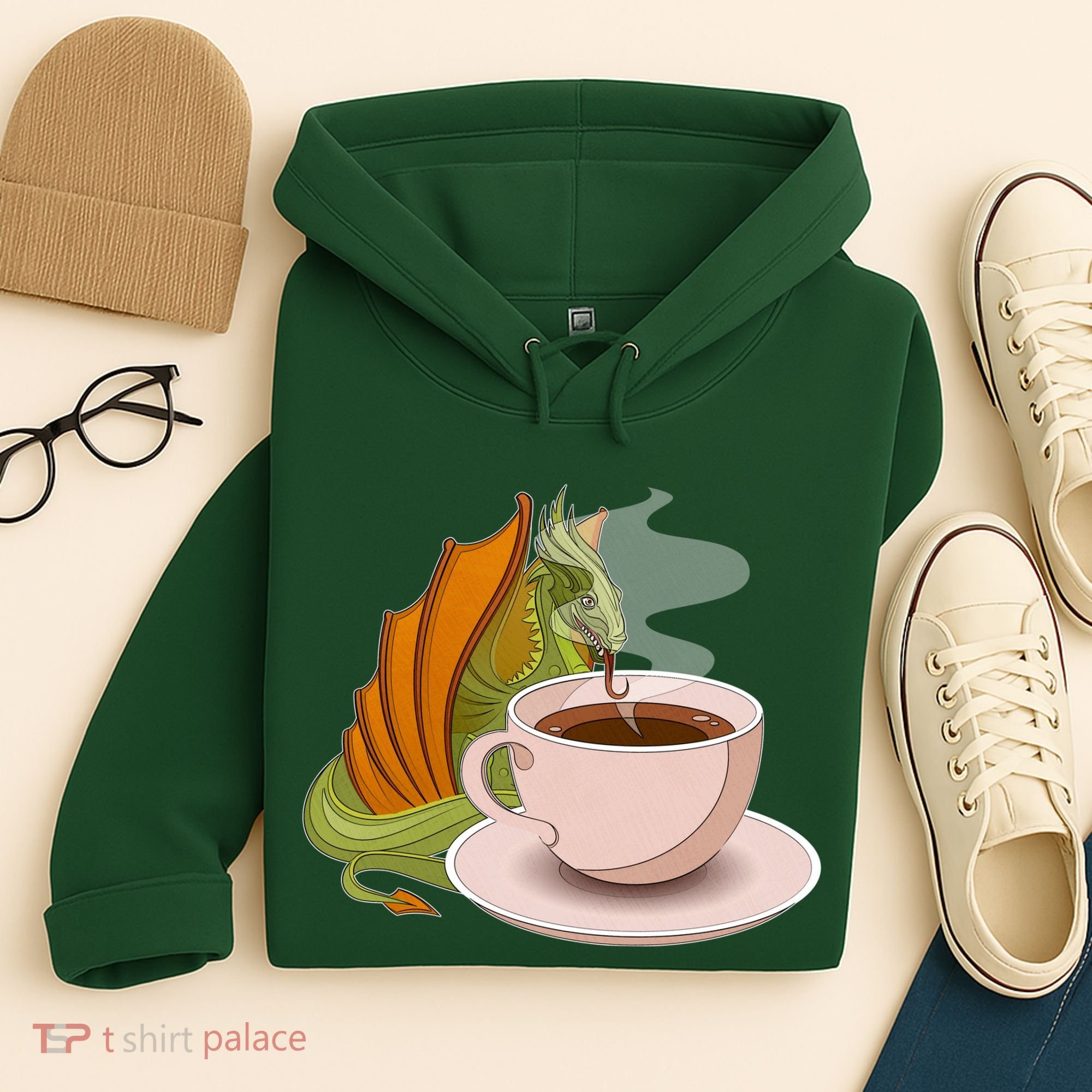 Coffee Caffeine Dragon Hoodie