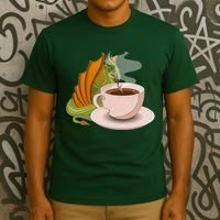 Coffee Caffeine Dragon T-Shirt thumb 3