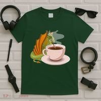 Coffee Caffeine Dragon T-Shirt thumb 5