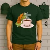 Coffee Caffeine Dragon T-Shirt thumb 6