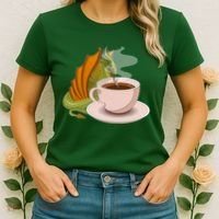 Coffee Caffeine Dragon Women's T-Shirt thumb 2