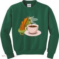 Coffee Caffeine Dragon Kids Sweatshirt thumb 0