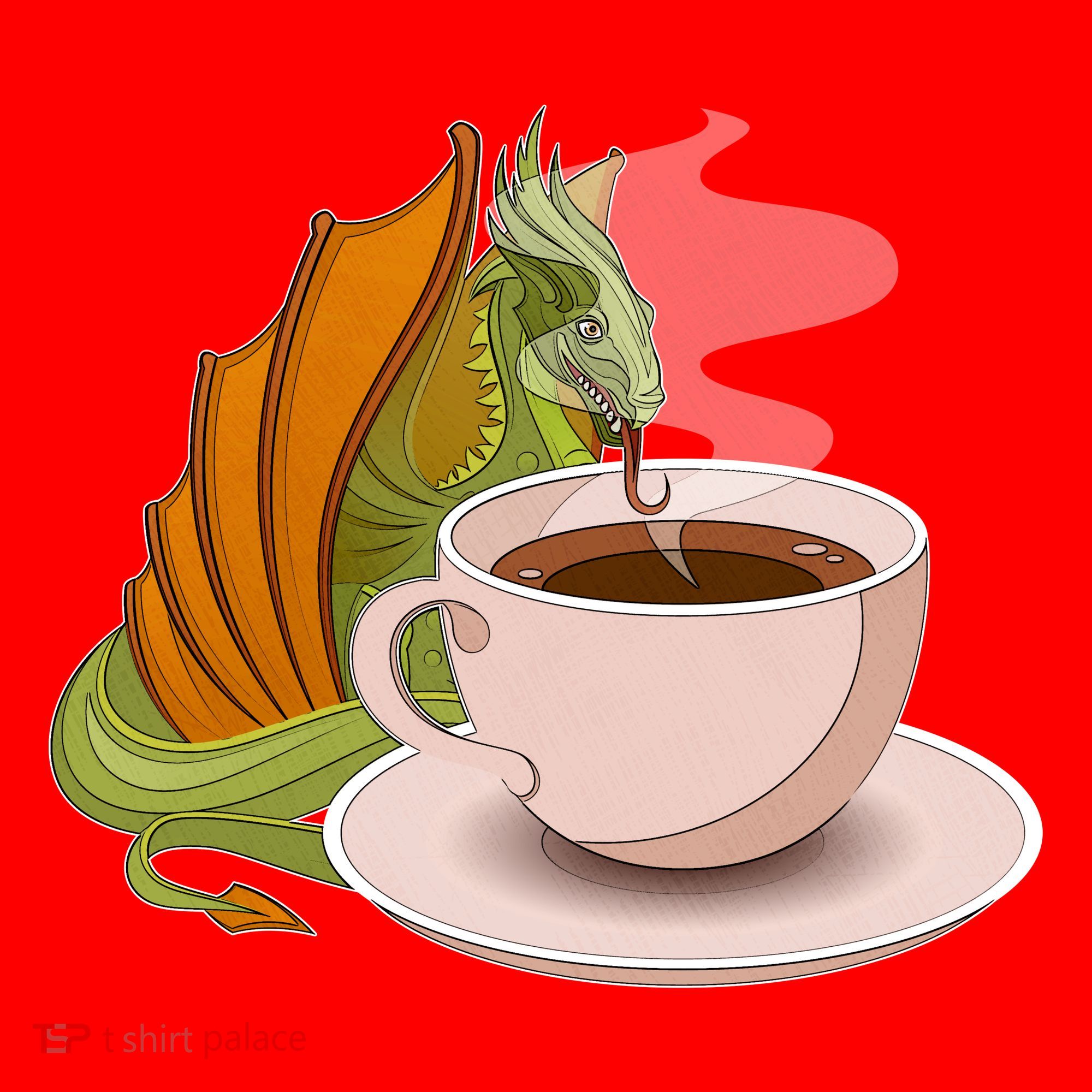 Coffee Caffeine Dragon Santa Hat