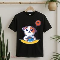 Coffee Cat Hollow Heart T-Shirt thumb 2