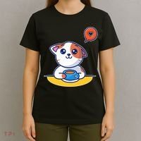 Coffee Cat Hollow Heart T-Shirt thumb 4