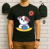Coffee Cat Hollow Heart T-Shirt thumb 6