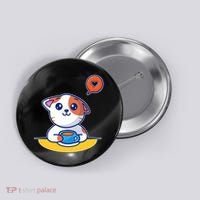 Coffee Cat Hollow Heart Button thumb 0