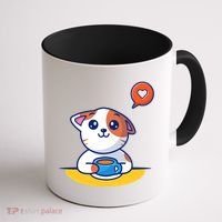 Coffee Cat Hollow Heart Coffee Mug thumb 1