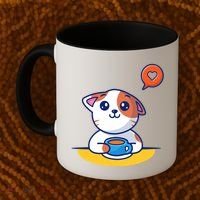 Coffee Cat Hollow Heart Coffee Mug thumb 2