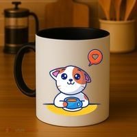 Coffee Cat Hollow Heart Coffee Mug thumb 4