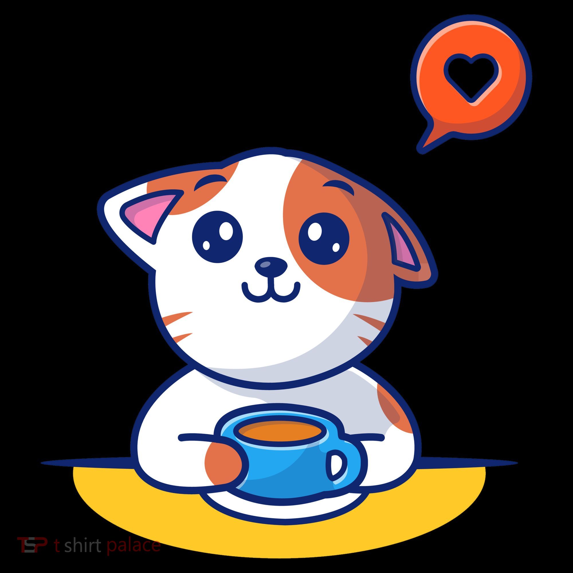 Coffee Cat Hollow Heart Coffee Mug