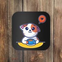 Coffee Cat Hollow Heart Coaster thumb 0