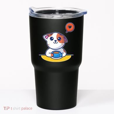 Coffee Cat Hollow Heart Tumbler