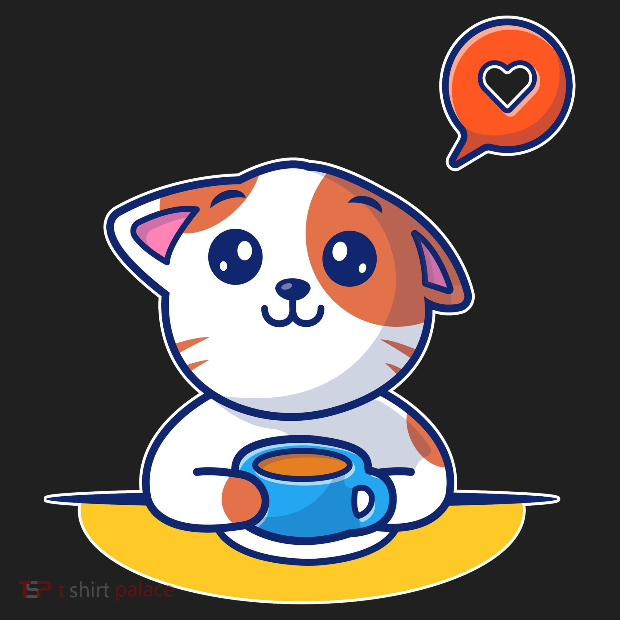 Coffee Cat Hollow Heart Tumbler