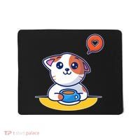 Coffee Cat Hollow Heart Mousepad thumb 0