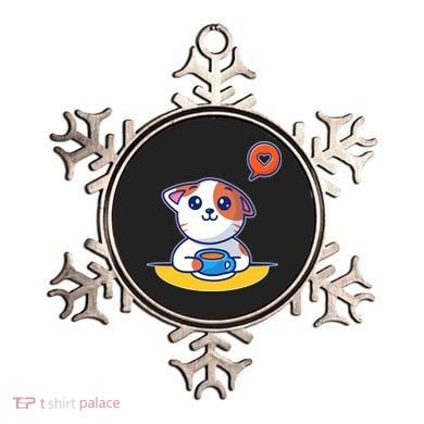 Coffee Cat Hollow Heart Ornament