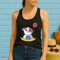 Coffee Cat Hollow Heart Women's Tank Top thumb 2