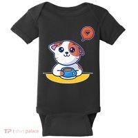 Coffee Cat Hollow Heart Baby Bodysuit thumb 0