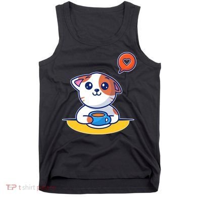 Coffee Cat Hollow Heart Tank Top