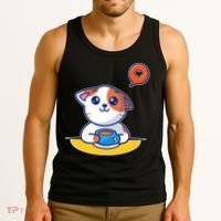 Coffee Cat Hollow Heart Tank Top thumb 3