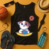 Coffee Cat Hollow Heart Tank Top thumb 4
