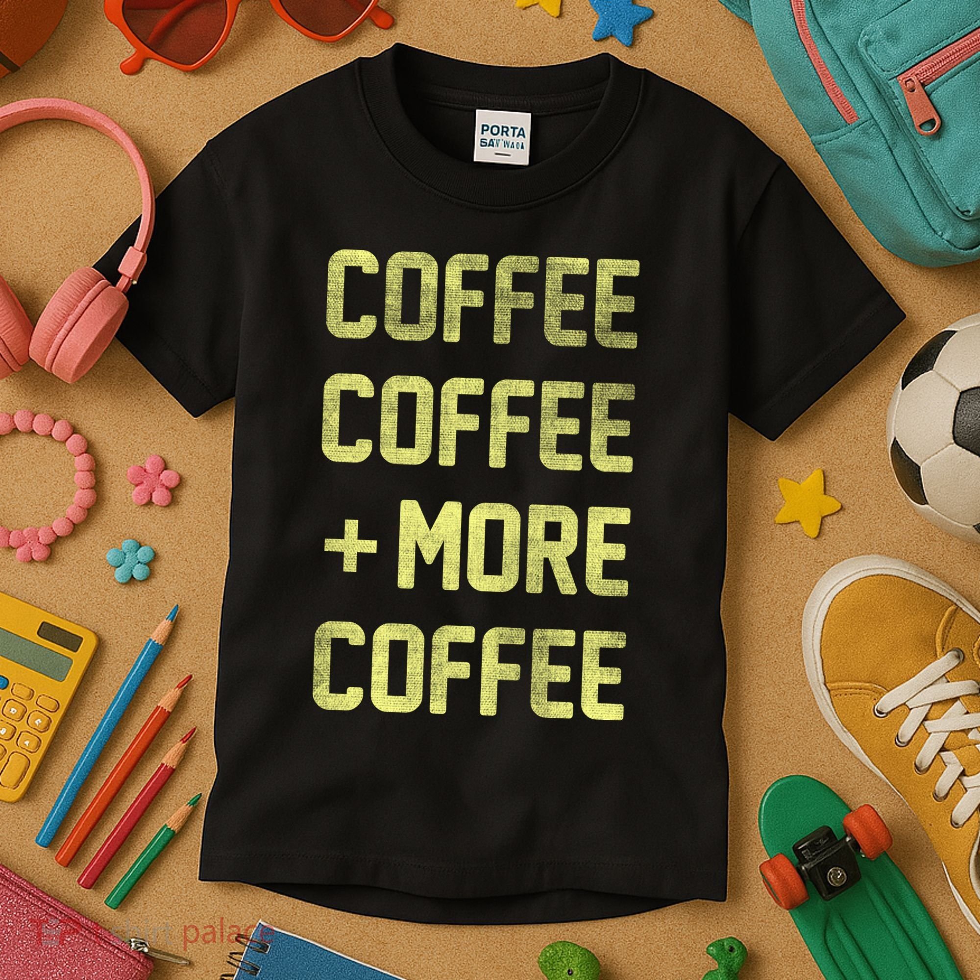 Coffee Coffee and More Coffee Kids T-Shirt