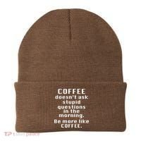 Coffee Doesn't Ask Stupid Questions Beanie thumb 0