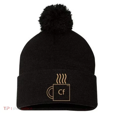 Coffee Element CF Pom Pom 12in Knit Beanie