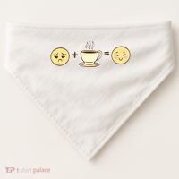 Coffee Emoji USA-Made Doggie Bandana thumb 0