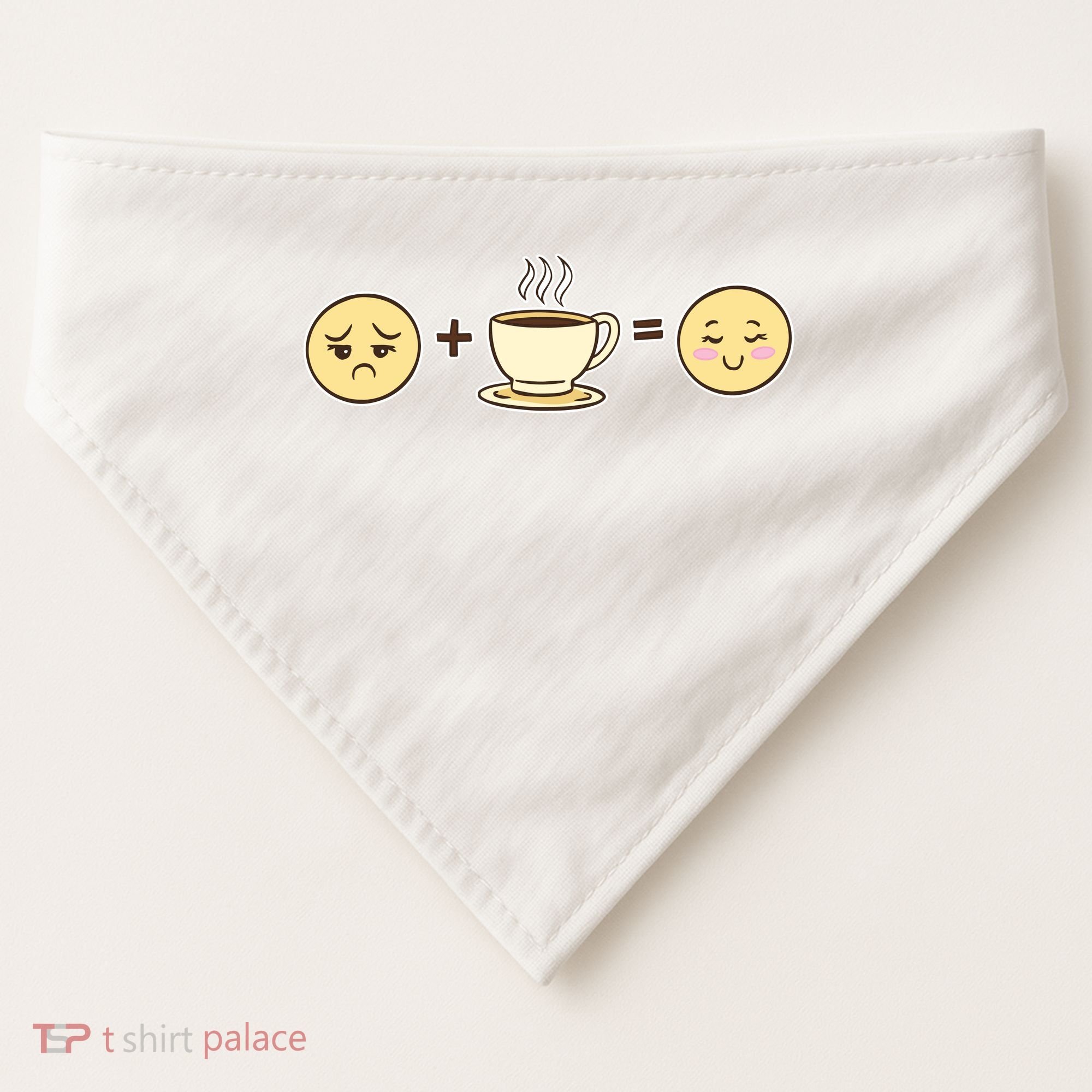 Coffee Emoji USA-Made Doggie Bandana