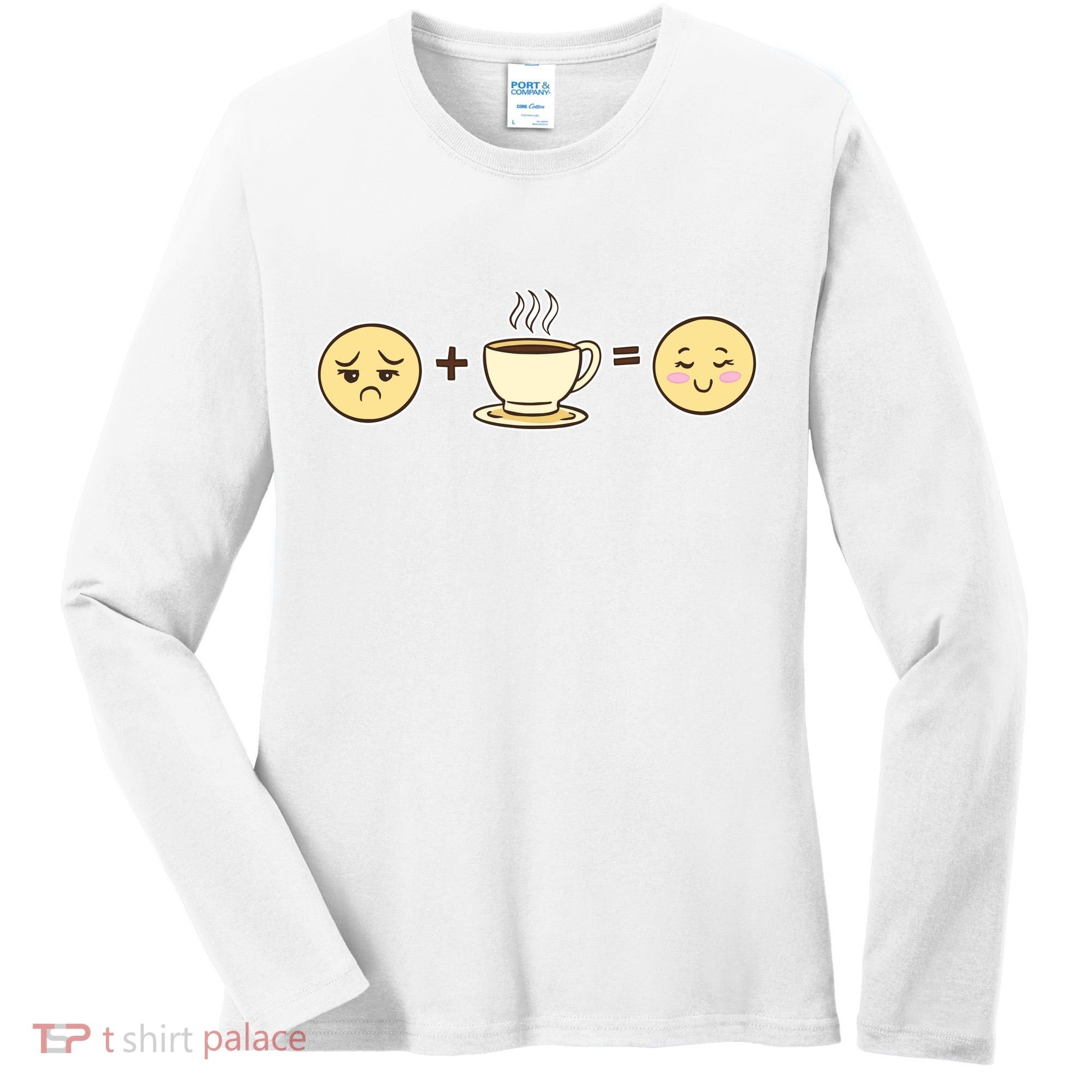 Coffee Emoji Women's Long Sleeve Shirt