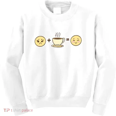 Coffee Emoji Kids Sweatshirt