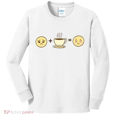 Coffee Emoji Kids Long Sleeve Shirt