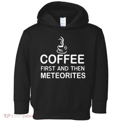 Coffee First And Then Meteorites Toddler Hoodie