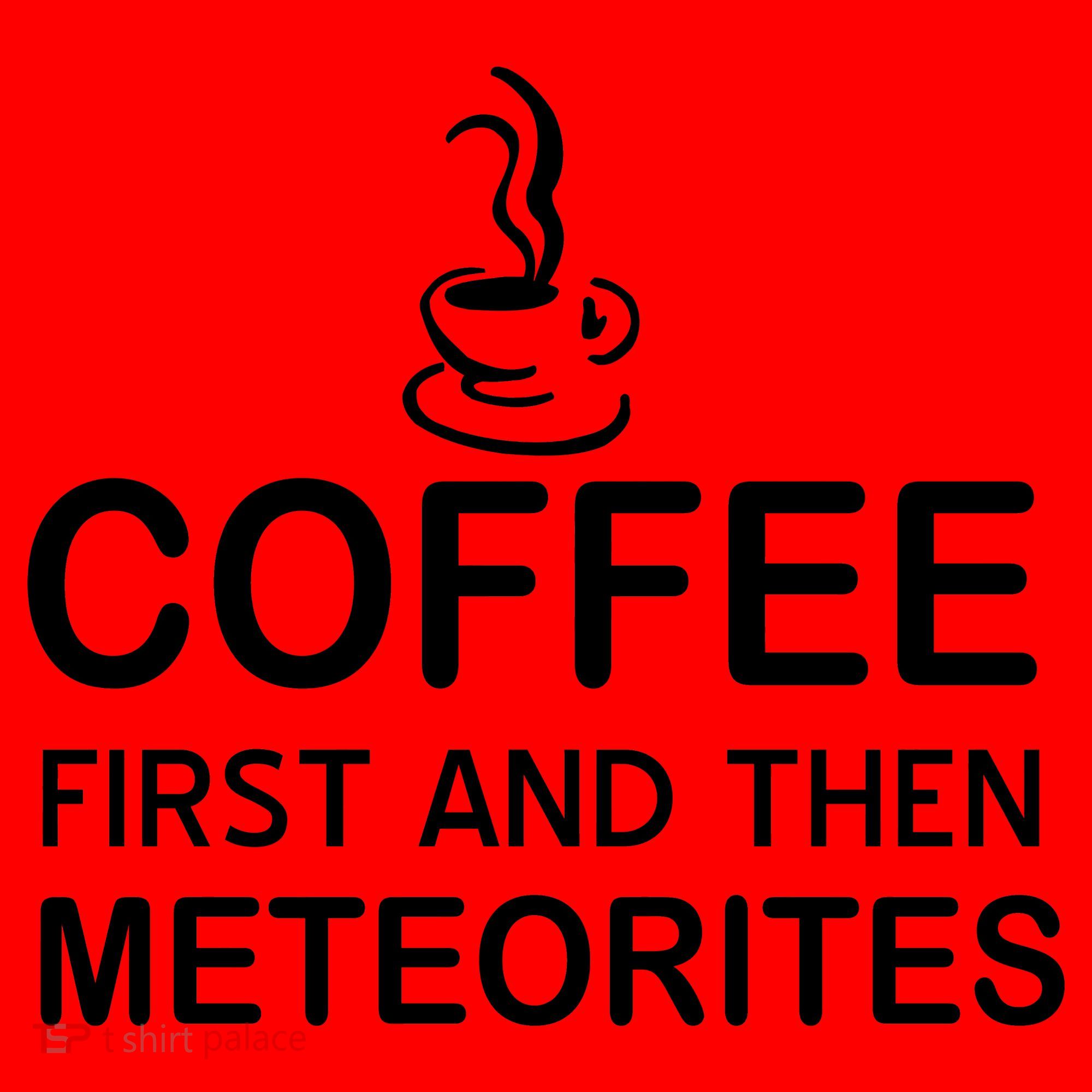 Coffee First And Then Meteorites Santa Hat