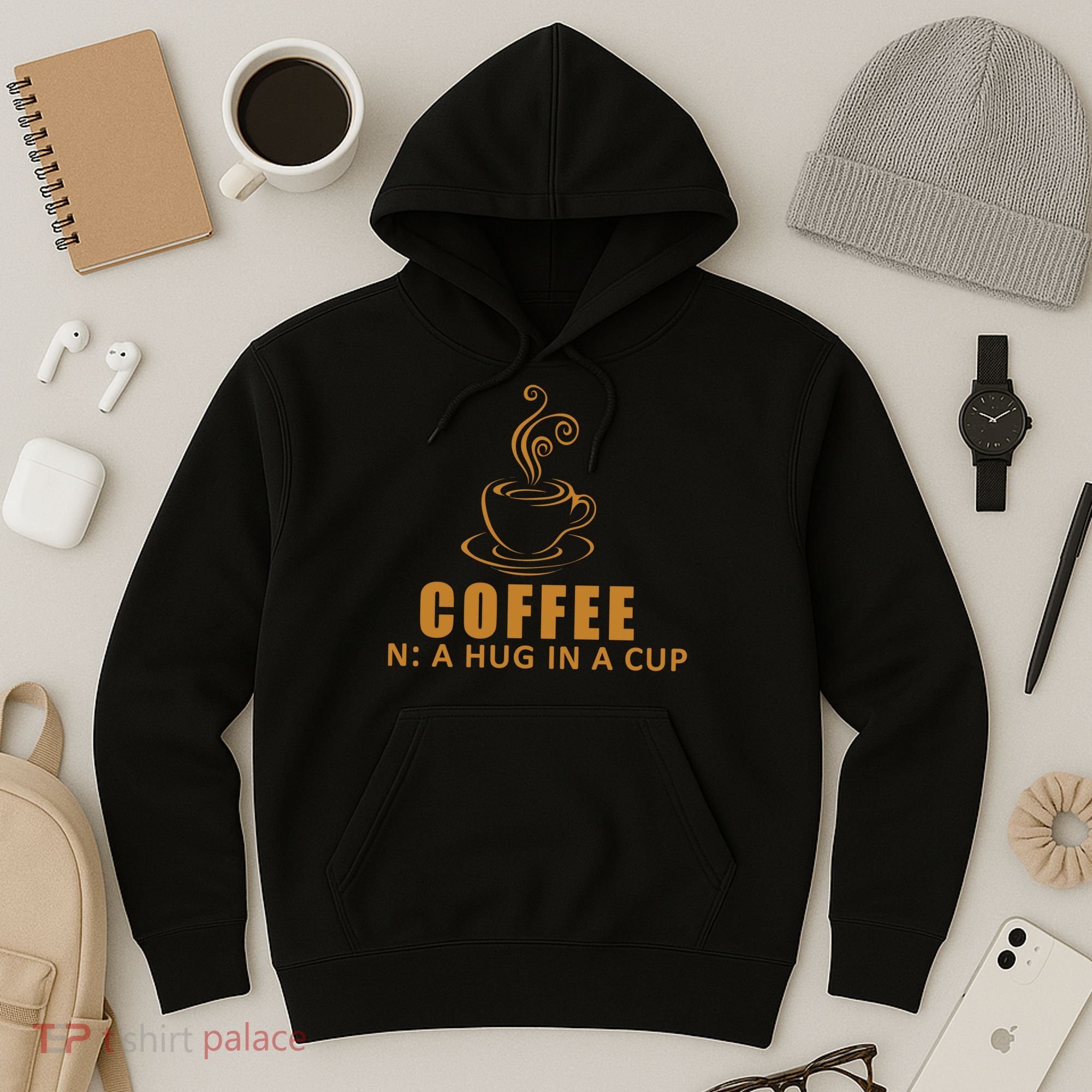 Coffee Hug In A Cup Funny Hoodie