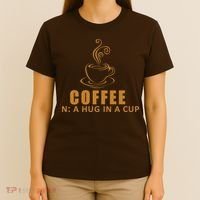 Coffee Hug In A Cup Funny T-Shirt thumb 4